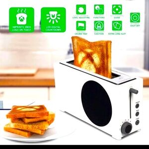 X box Modern White Toaster with LED Display